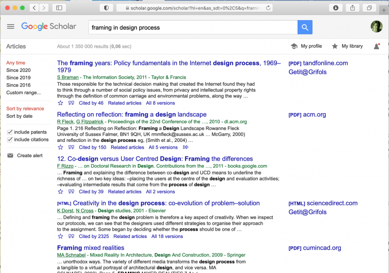 Screenshot of a Google Scholar search result