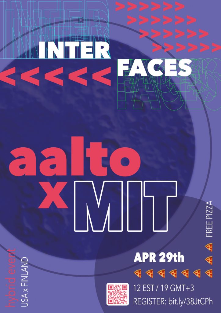 Image of Aalto x MIT <INTERFACES> event poster.
